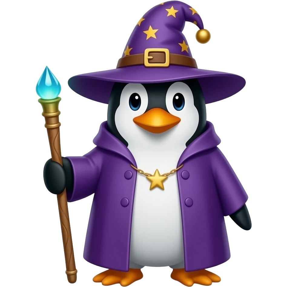 Penguin Wizard emoji