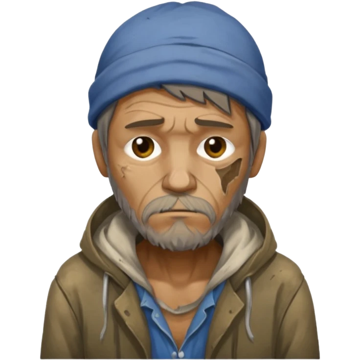 homeless man sleeping on street emoji