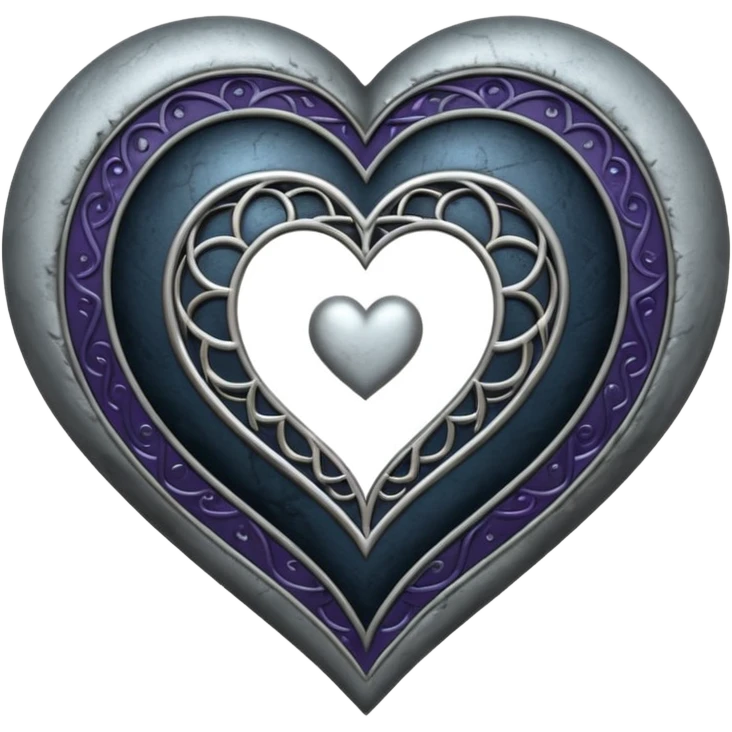 heart with a gothic moon phase emoji