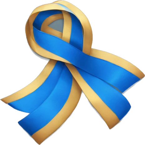 Blue ribbon emoji