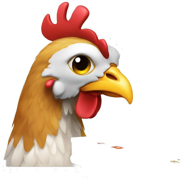 Chicken playing a DJ set emoji