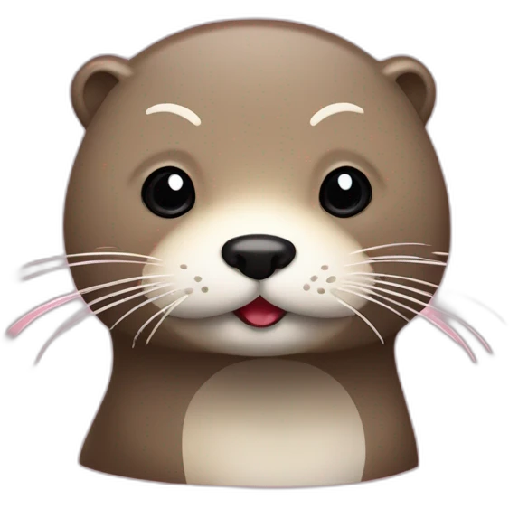 Loutre qui fument un sugar sur un cerisier japonais emoji