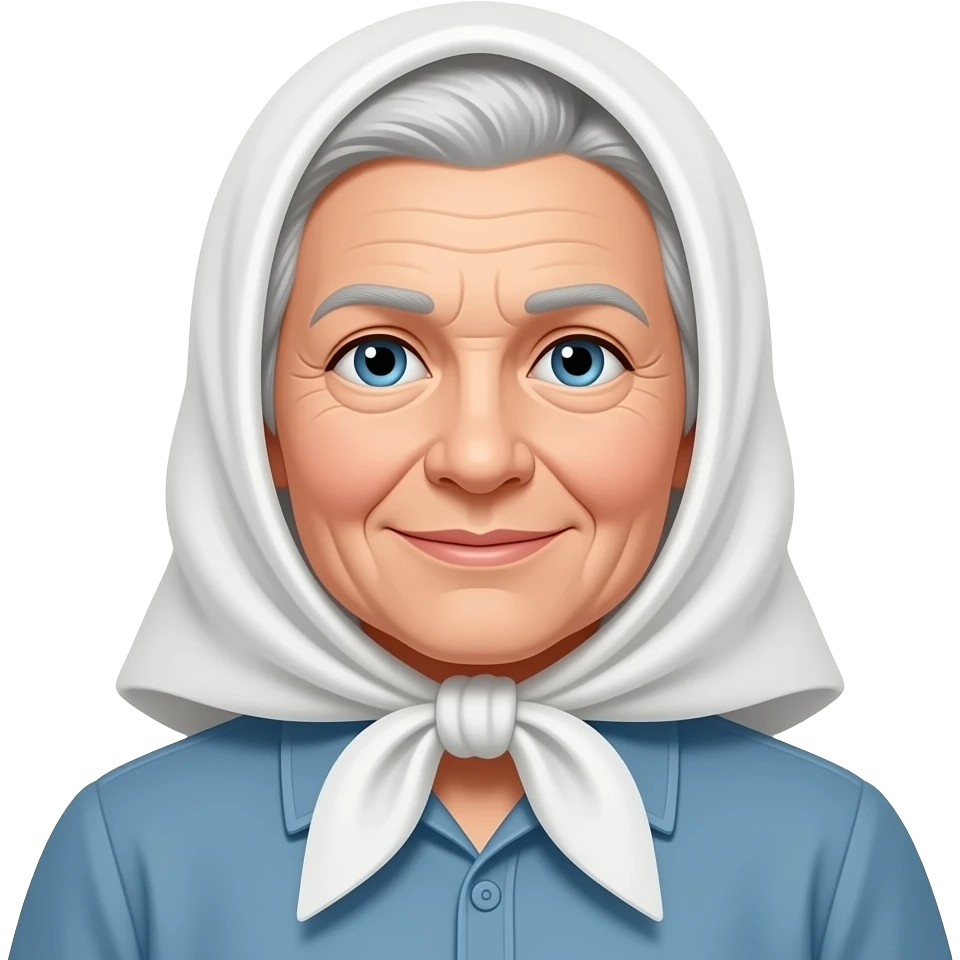 Pañuelo blanco abuela emoji