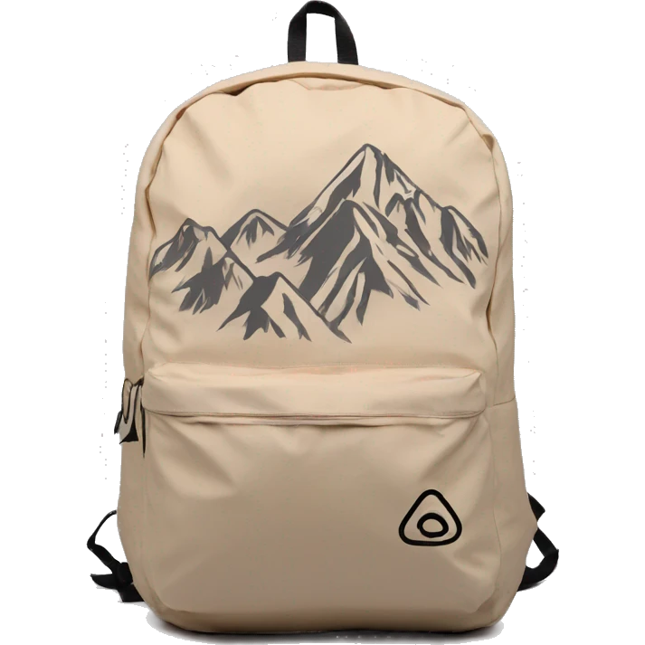 Mountain backpack beige  emoji
