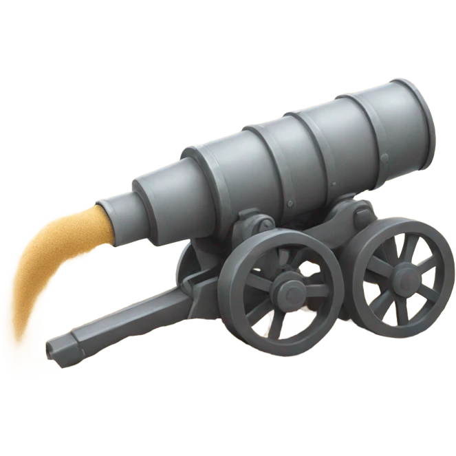 Sand cannon emoji