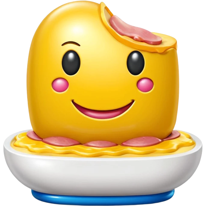 SPAM AND EGGS sculpture in jeff koons style emoji