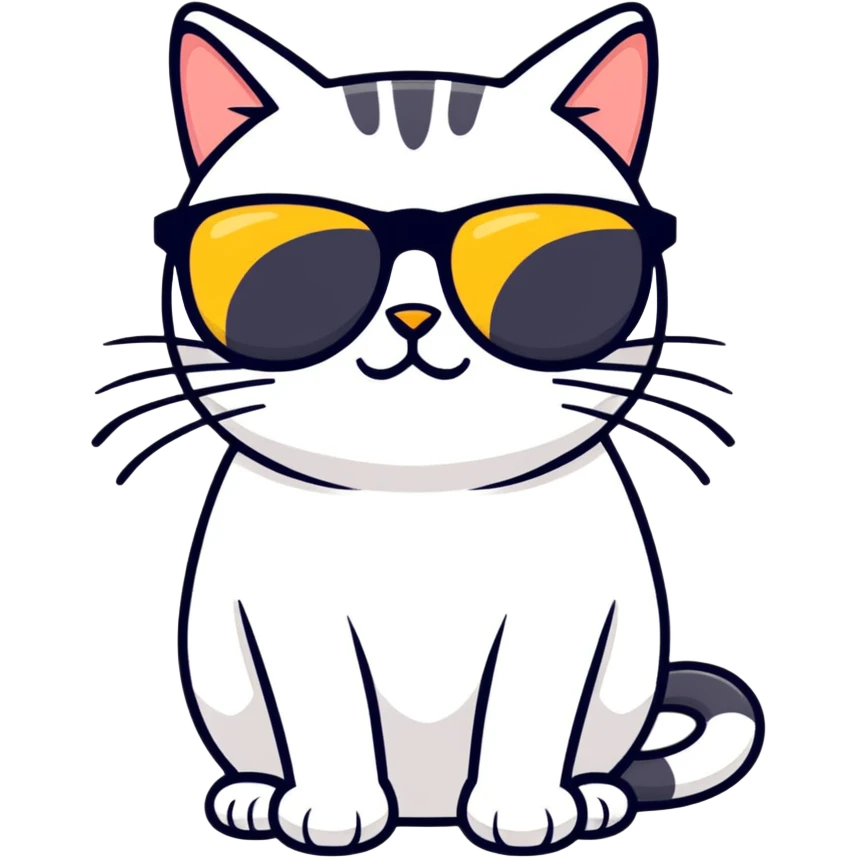 Cat with sunglasses emoji