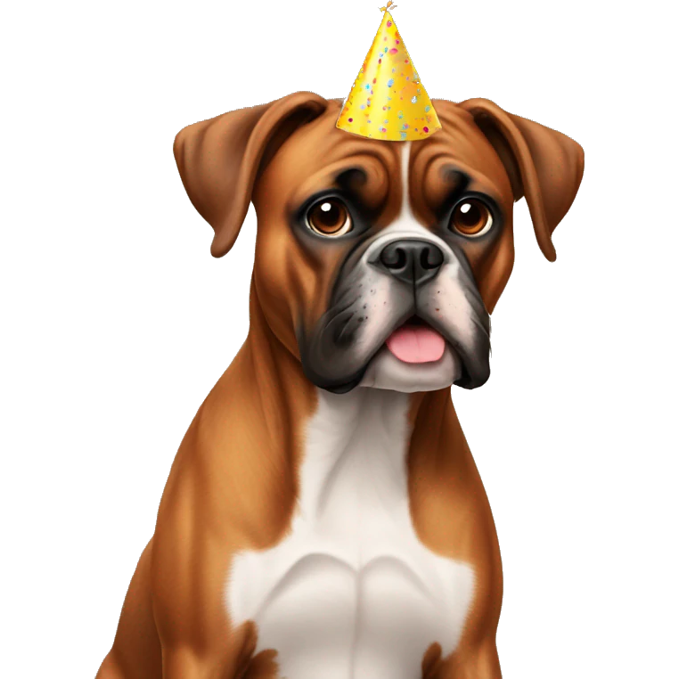 Boxer dog birthday  emoji
