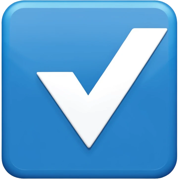 I want a blue background and a white checkmark inside it emoji which I will call the "Fake Roblox Verified Badge Emoji" and the blue background should be square and it should be the "🟦" emoji being the background emoji