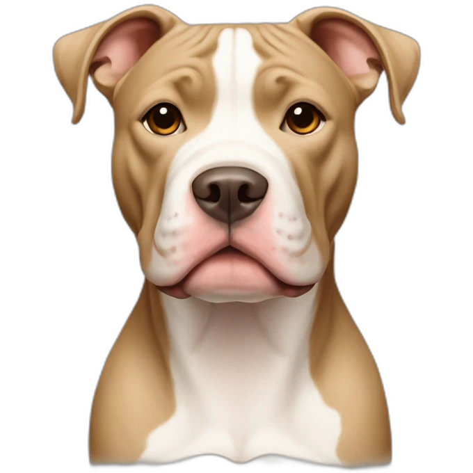 pit bull beige & white emoji