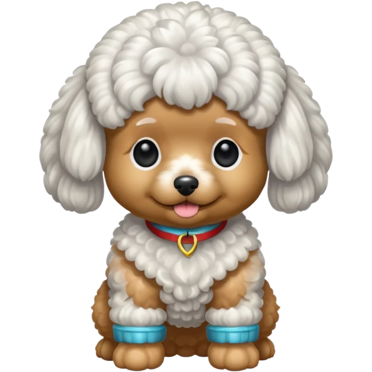 Small toy poodle with poofy hair emoji