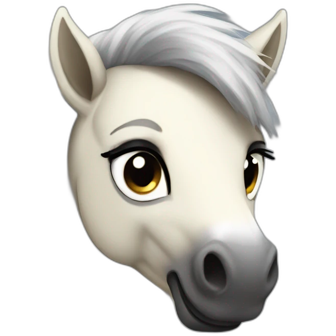 A shecked pony emoji