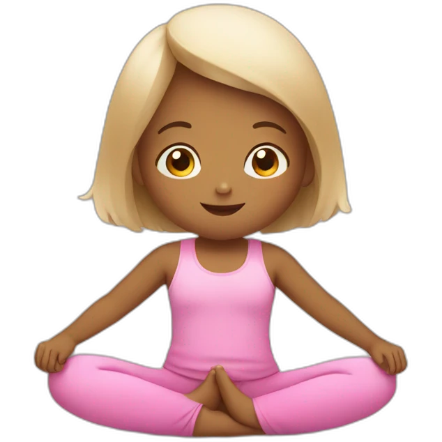 child doing yoga emoji