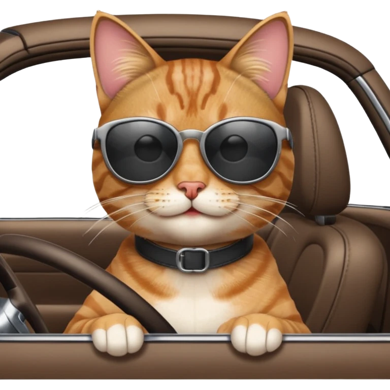 Cat driving a car emoji