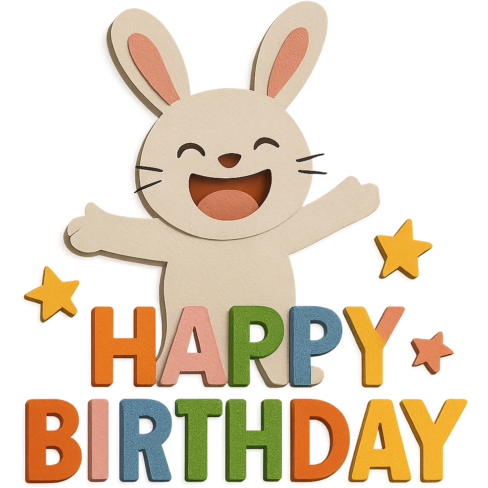 Change the letter 'P' in 'HAPPY' so its white background is transparent, keeping all other design elements unchanged emoji
