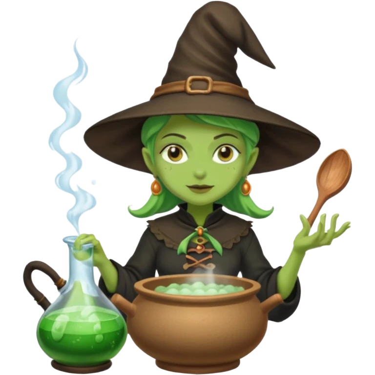 green witch cooking potion emoji