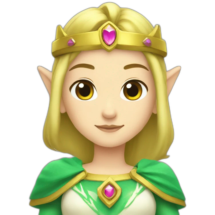 link dressed up as princess Zelda emoji