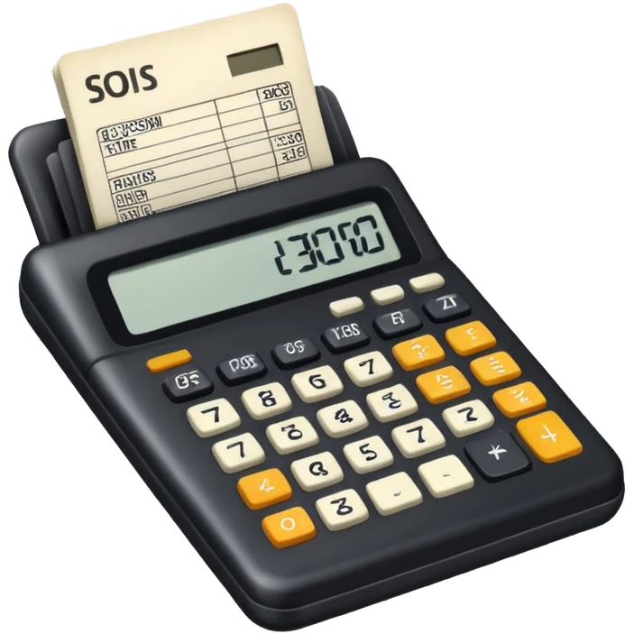 Stack of Bills + Calculator  emoji