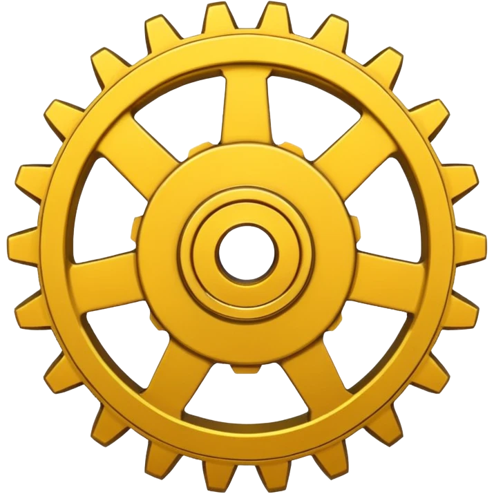 yellow gear cog emoji