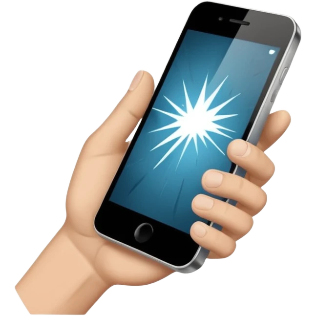 smashing a phone emoji