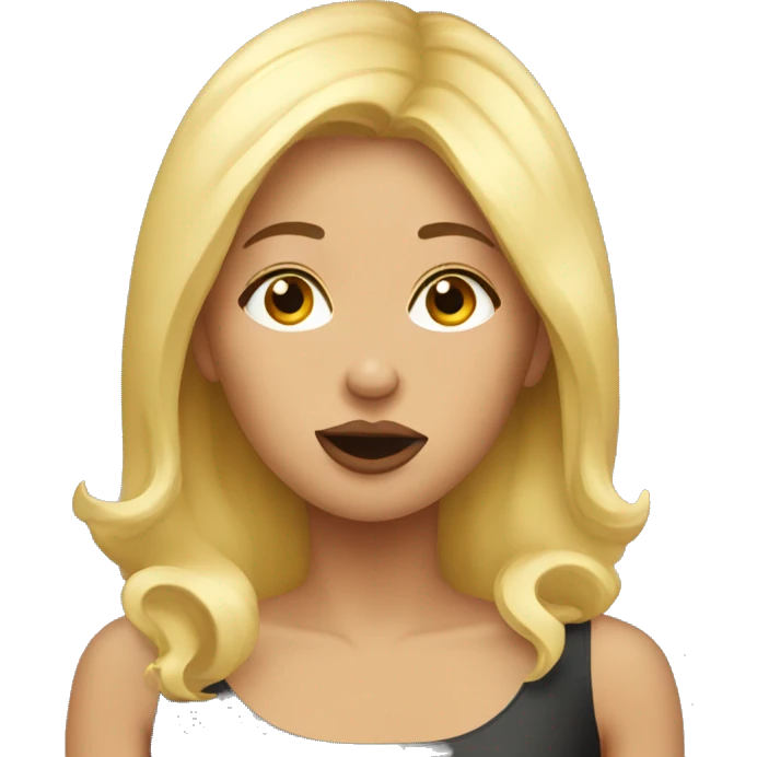 Blond woman sending kisses  emoji