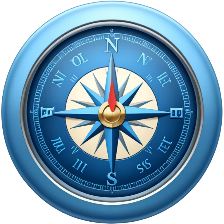 blue compass emoji
