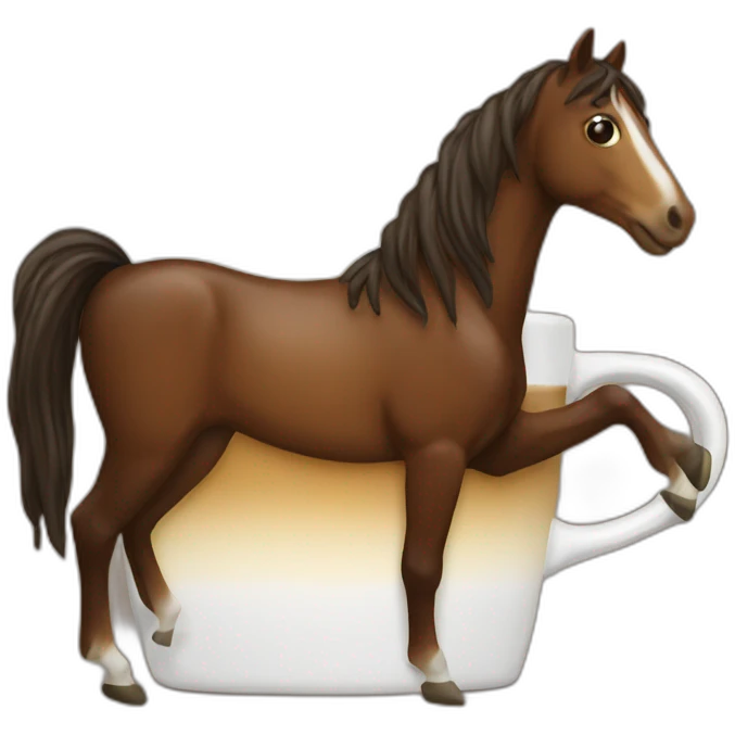 horse coffee emoji