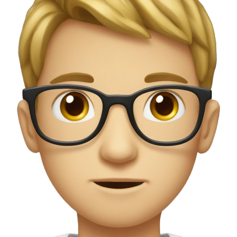 Spects, innocent and simple boy emoji