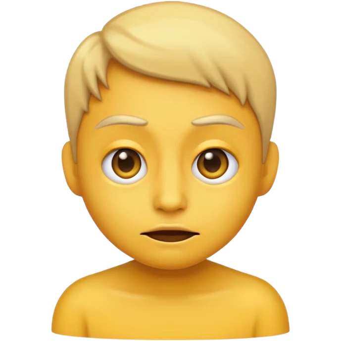a emoji doing the side eye (looking at someone on the side of them while facing foward) emoji