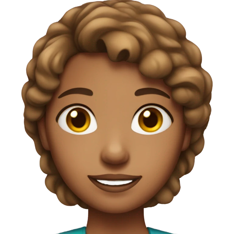 revuelves girl with tan skin and brownish hair emoji
