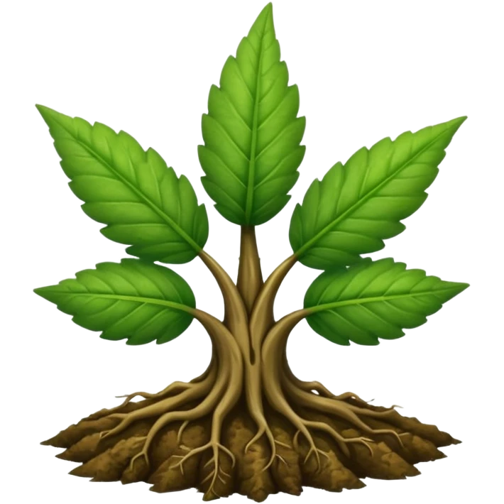 weed with deep roots emoji