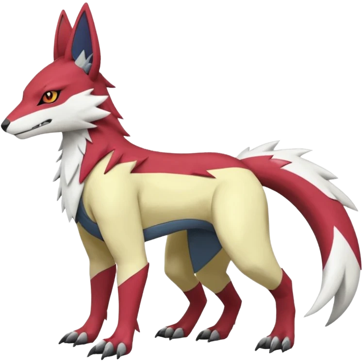 Zeraora-Lombax-Sergal-Zangoose-Cyclizar-Genesect-Pokémon, full body emoji
