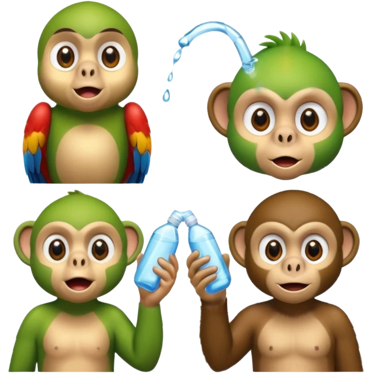 ترکیب 🦜💧🙊 emoji