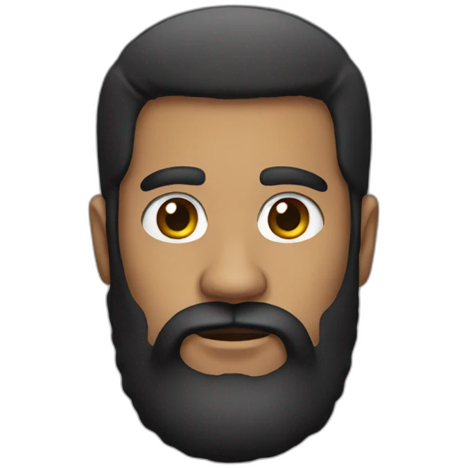 Man black beard emoji