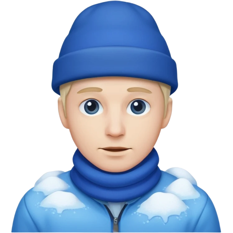a man burried in snow emoji