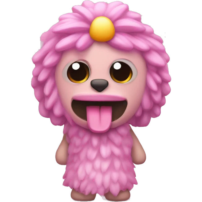 hipopótamo con tutú y moño rosa emoji