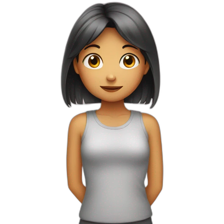 Girl being shy  emoji