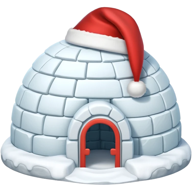 igloo xmas santa hat emoji