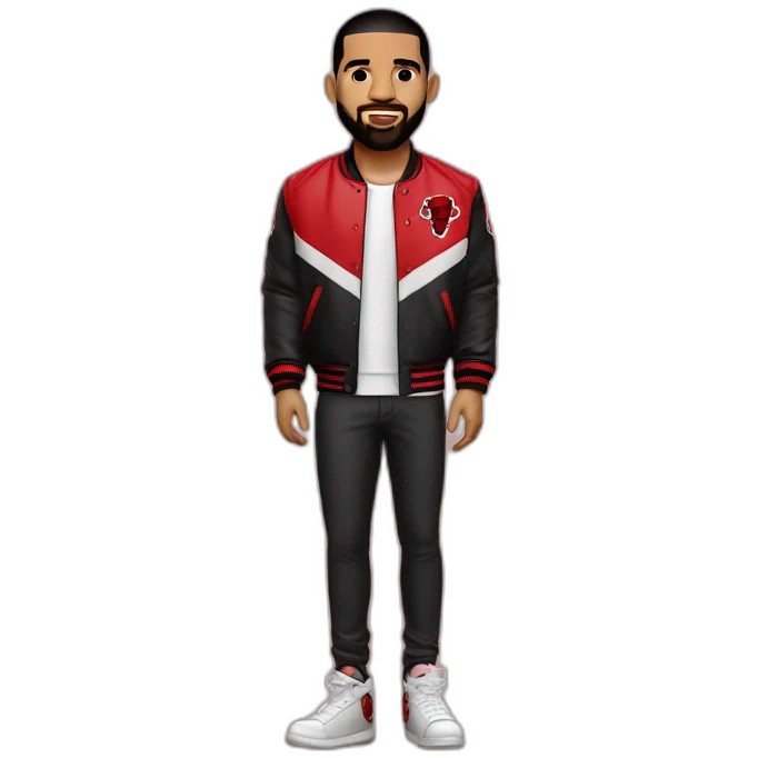 Drake in Chicago Bulls jacket emoji