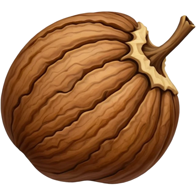 just a plain walnut, no face emoji