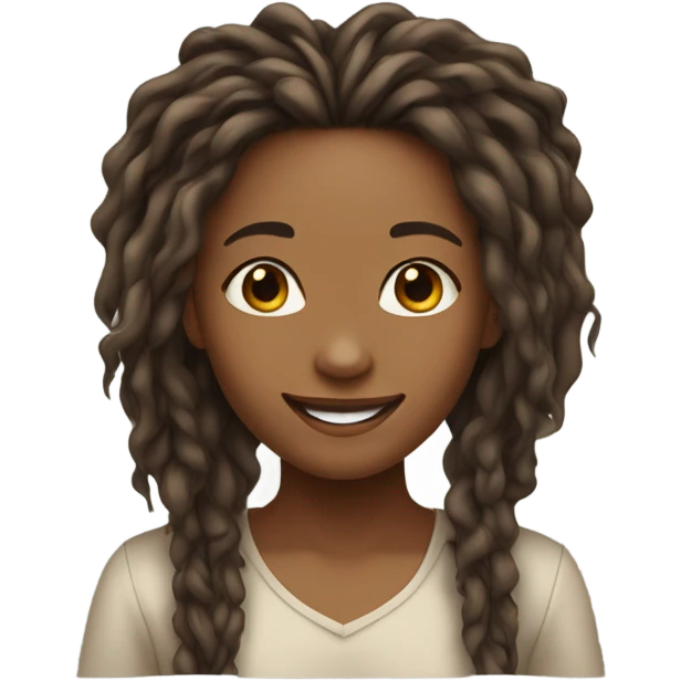 Girl with dread emoji