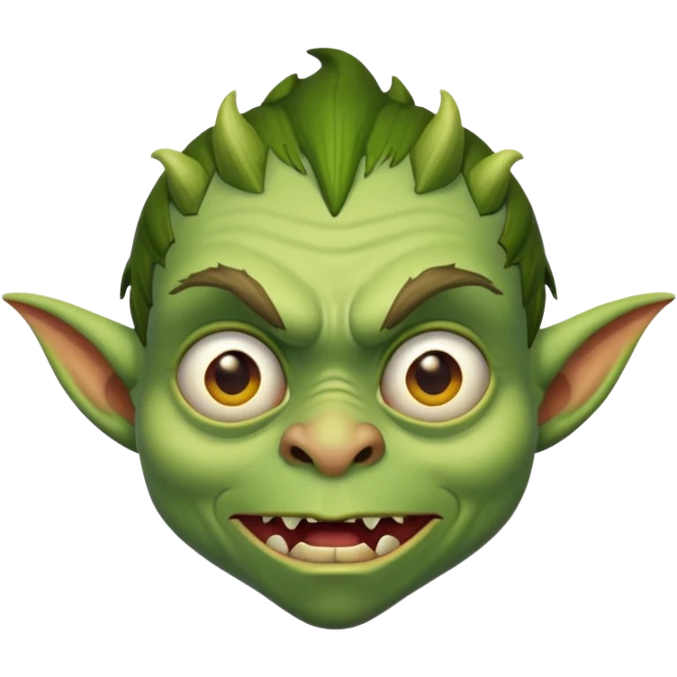 Steven Miller as a goblin, surprised expression emoji