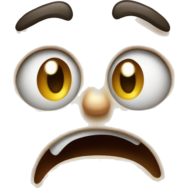 Shocked and worried emoticon emoji