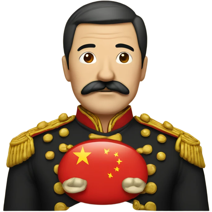 china with mastache emoji