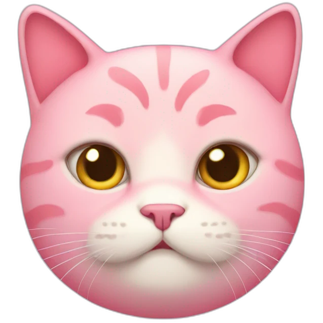 Fat pink cat emoji