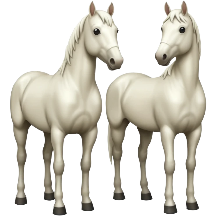 two bald horses emoji