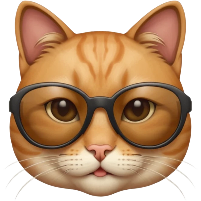 머리에 선글라스 얹은 고양이 emoji