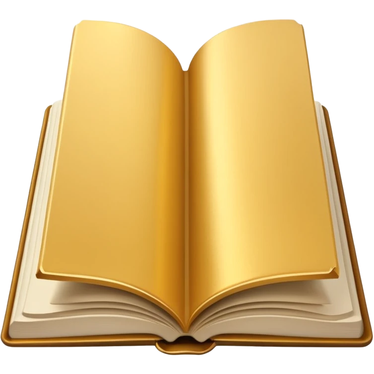 open book with completely empty, golden pages emoji