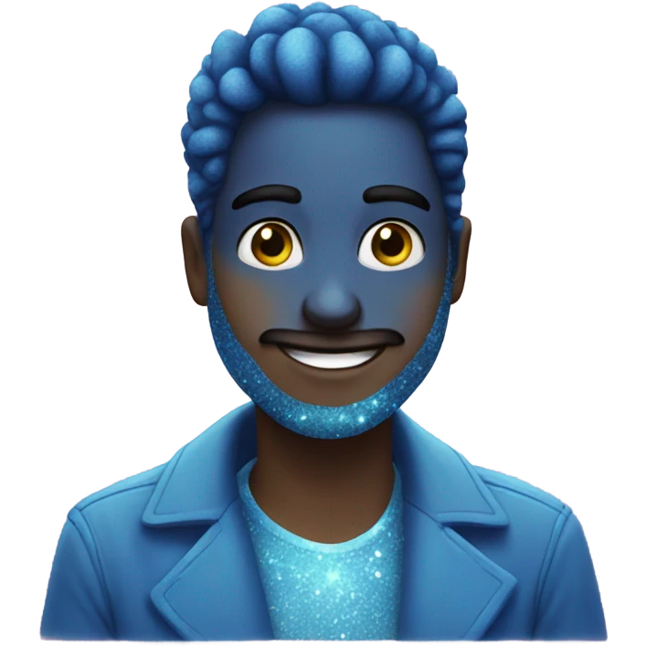 Blue sparkling heart emoji