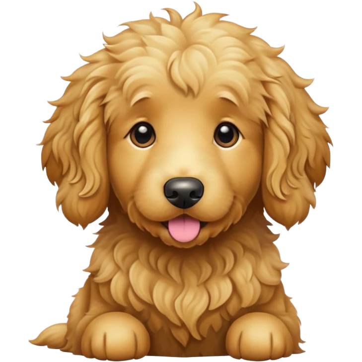 Curley golden doodle retriever  emoji